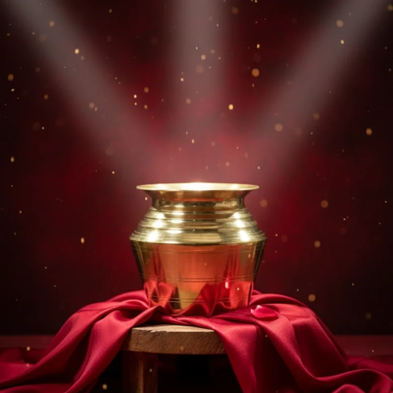 SF Brass Sarva Lota - Kalash for Pooja - Brass Vessel Indian, Kalasam for Pooja Home