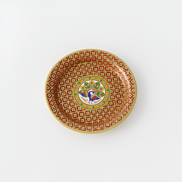 SF Meena Parath(Tambalam) , Brass Designed meenakari paraat [Customization Available] - Image 3