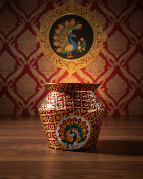 SF Brass Sarva Lota (Meena) - Kalash for Pooja - Brass Vessel Indian, Kalasam for Pooja Home