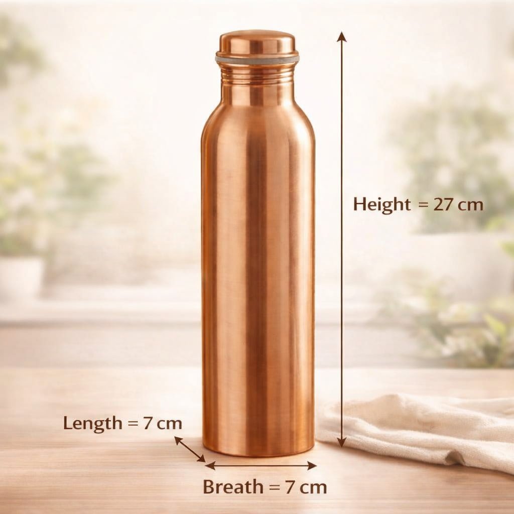 SF Copper Bottle (MATTE) 900ml, Copper Water Bottle