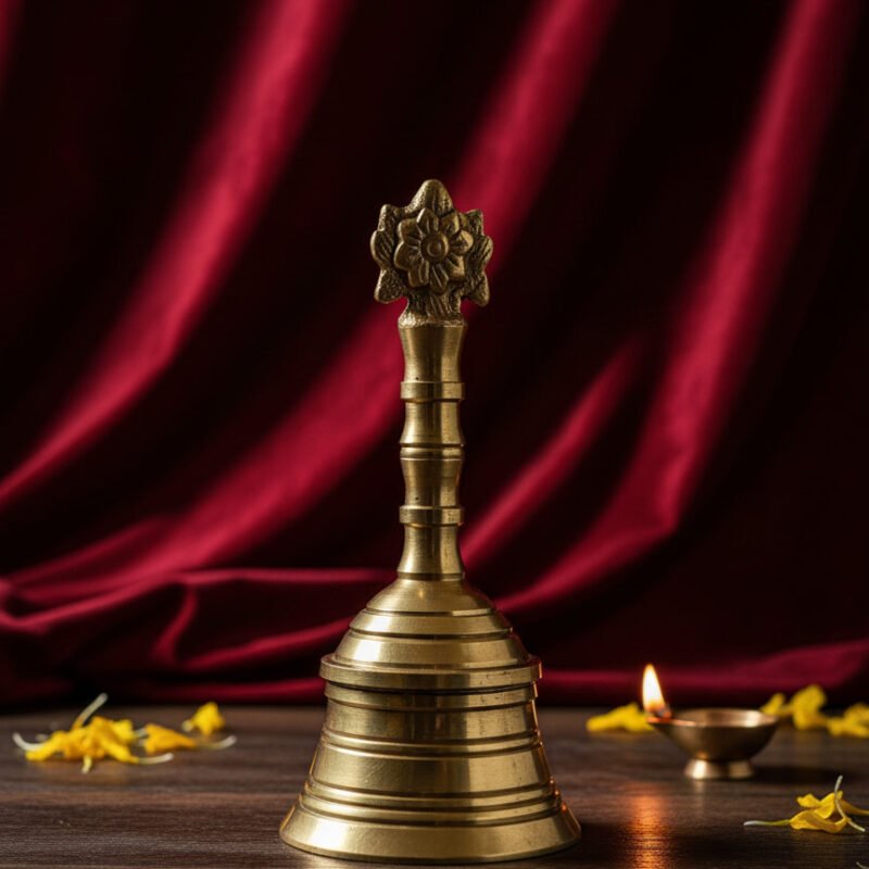 SF Brass Star Bell ,Pooja Ghanti Bell, Traditional Brass Bell