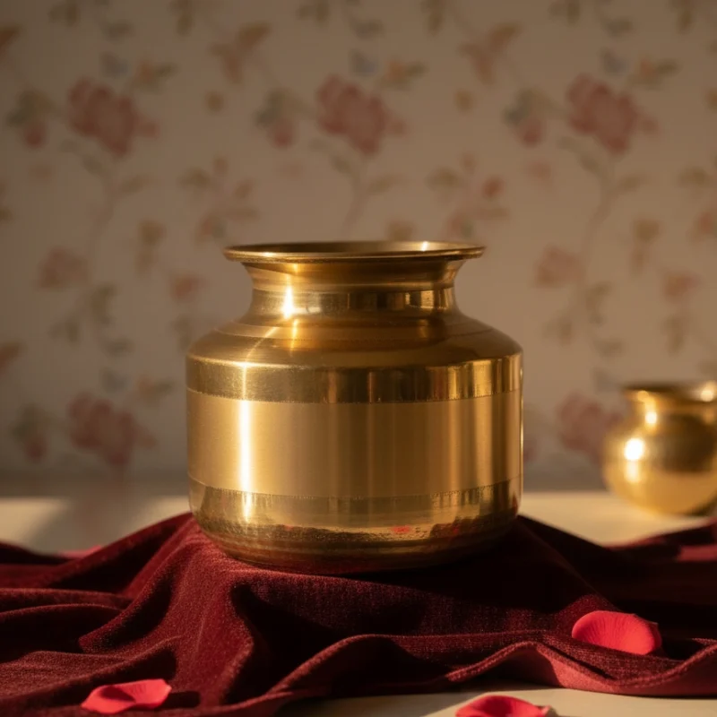 SF Brass Kagu I Brass Bindhe I Brass Pot |Ghada  [Customization Also Available]