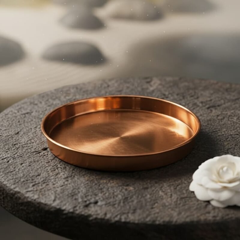 SF Hammered Copper Thali Plate.