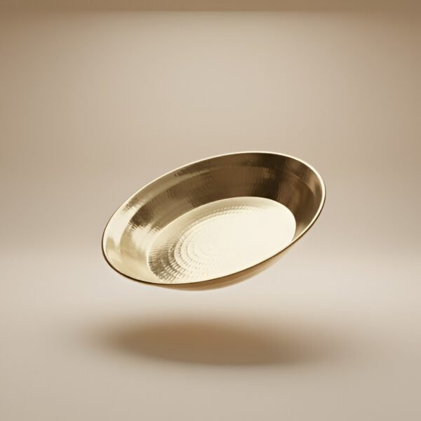 SF Brass Hammered (Mathar) Tambalam/parath ,Traditional Brass Paraat Thali - Image 3