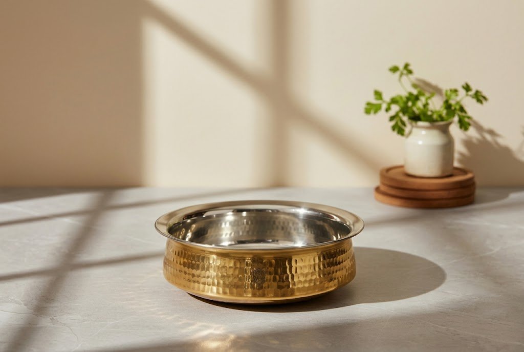 Pure Brass Hammered Lagan Handi Patila 2.5 Litre – Benefits, Uses, and Why Every Kitchen Needs One