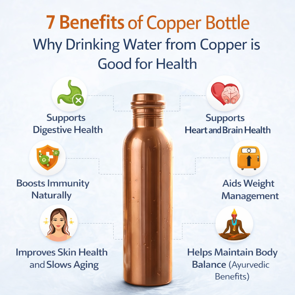 7 Benefits of Copper Bottle – Why Drinking Water from Copper is Good for Health