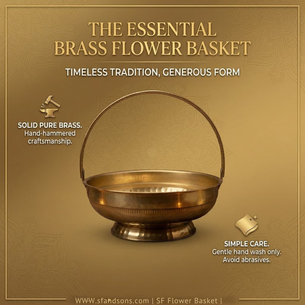 brass flower basket phool sajhi pooja SF and Sons Hyderabad