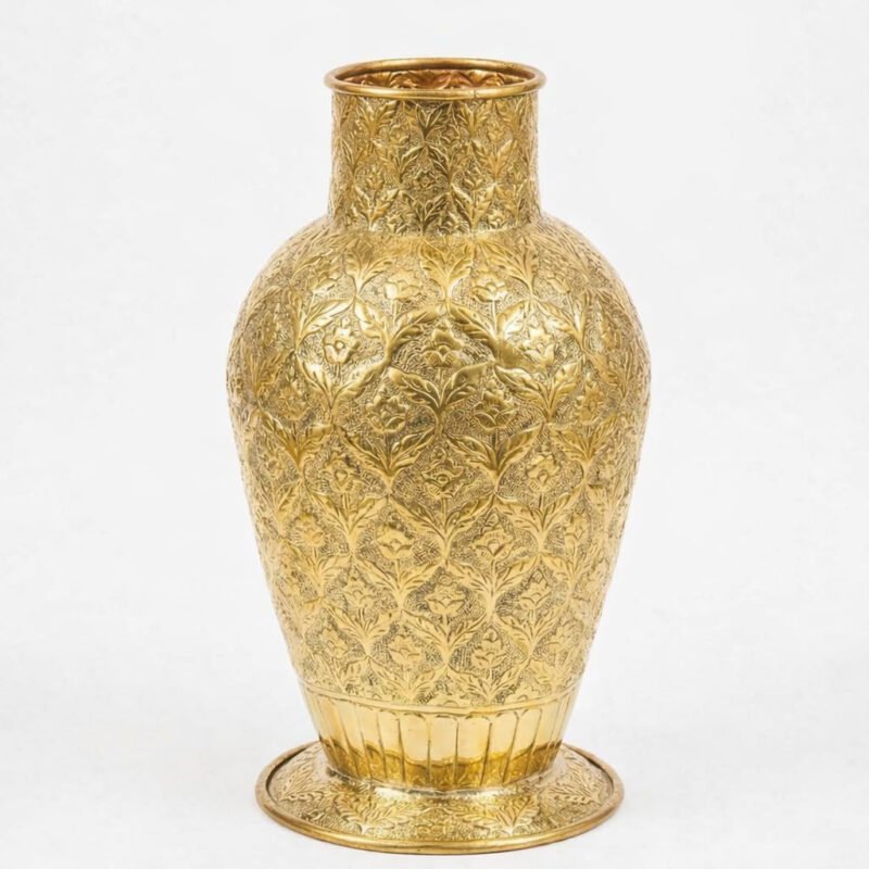 Golden Brass Flower Vase | Luxury Table Decor Vase for Living Room & Center Table