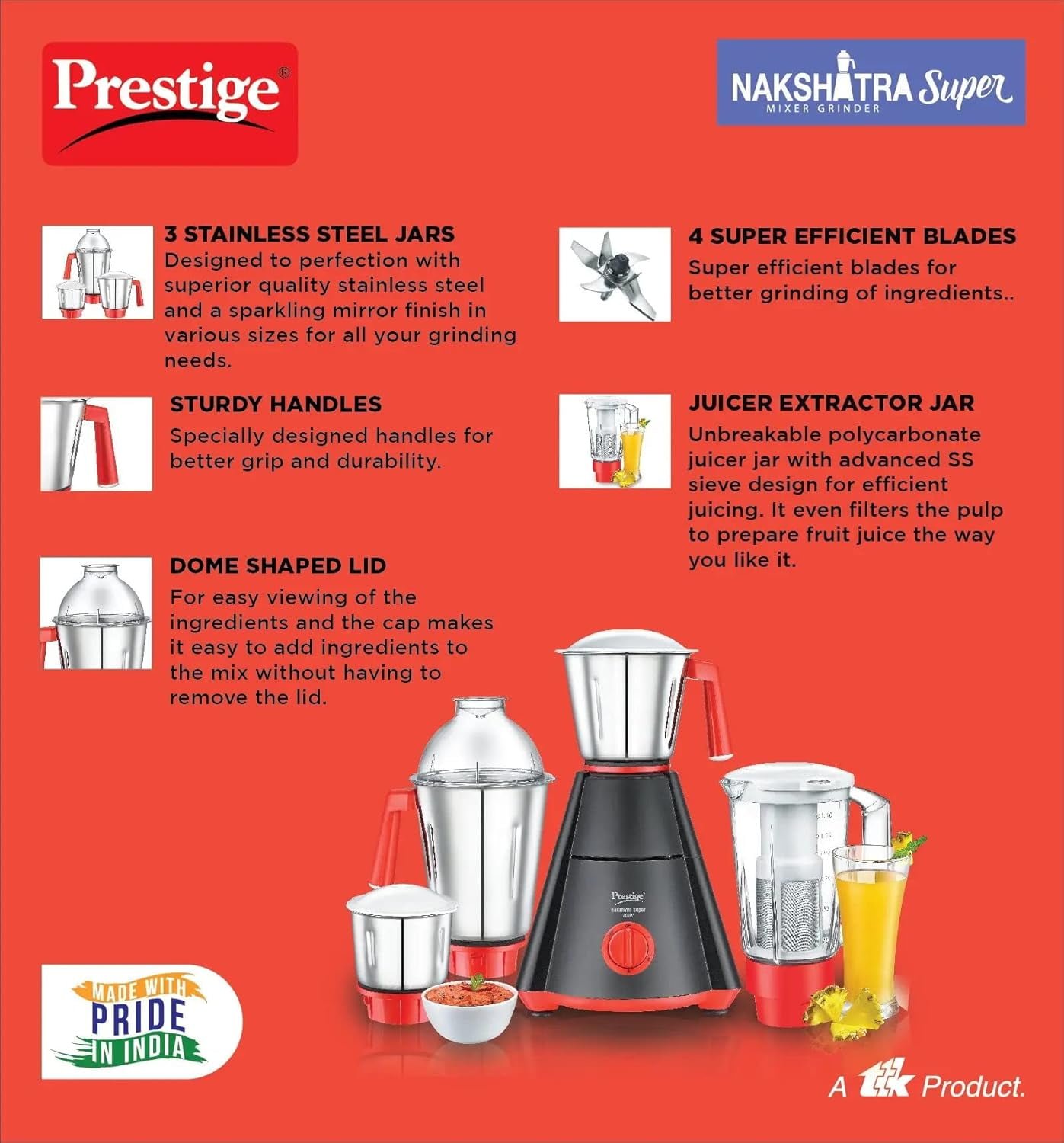 mixer grinder prestige