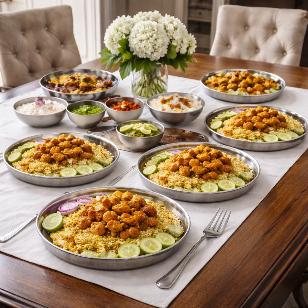 stainless steel dinner plate